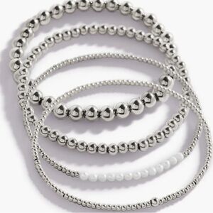 NEW! Mint&Lily Silver Beaded Bracelet Collection | never worn